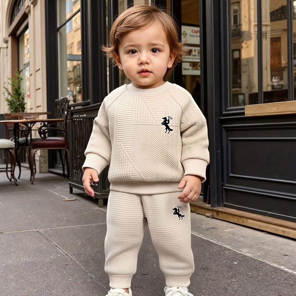 Ensemble deux pièces pour bébé garçon, automne hiver — Monptitlou
