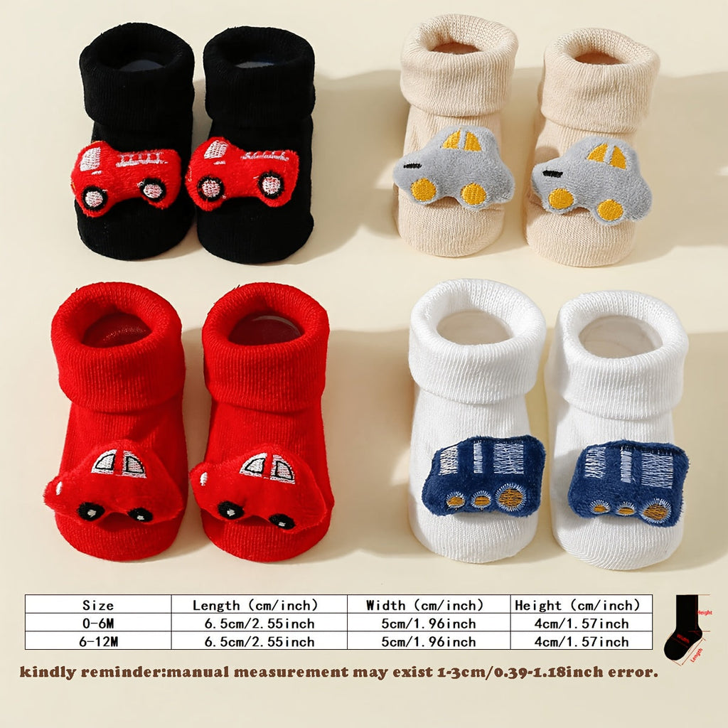 Paires de chaussettes bébé adorables 3D en couleurs polyvalentes noir — Monptitlou