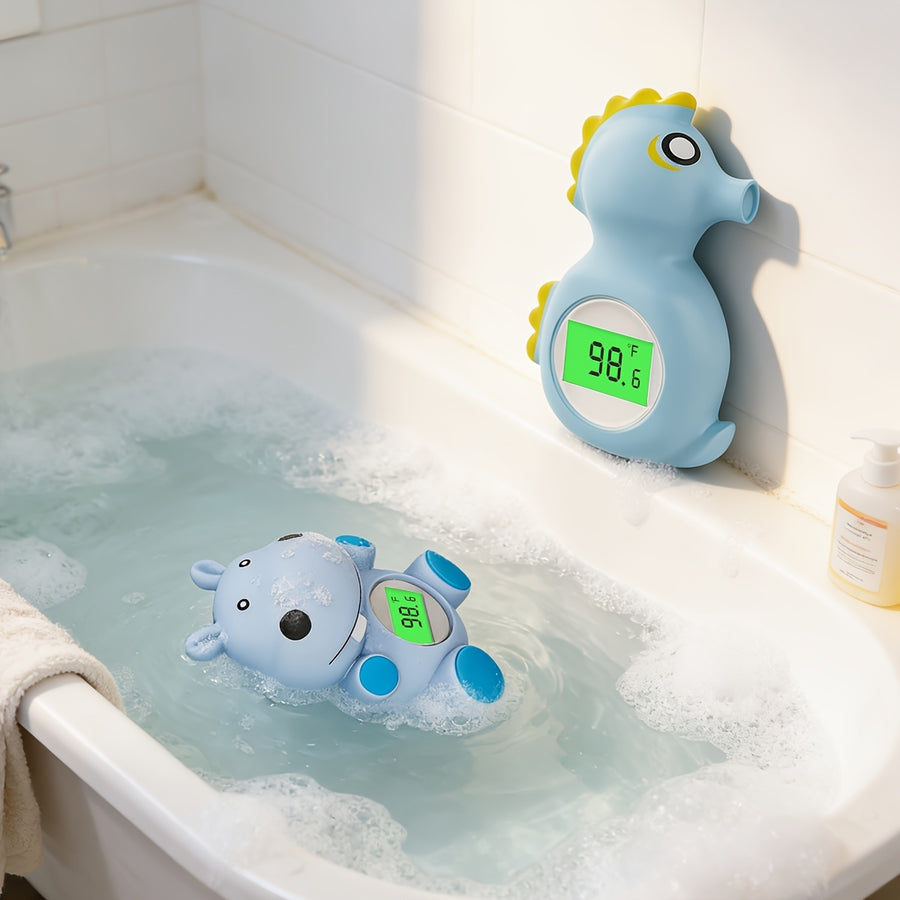 Thermomètre de bain flottant, modèle hippocampe, avec alerte — Monptitlou