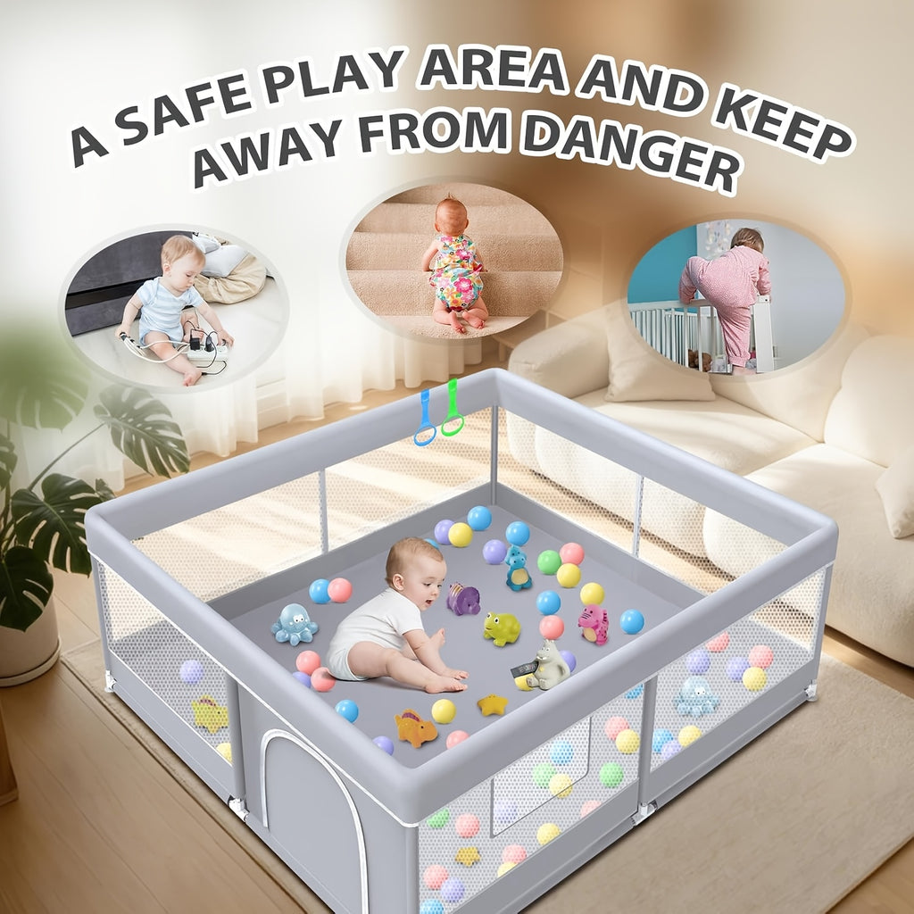 Parc pour bébé 127,0 x 127,0 cm, parcs de jeu pour bébés et tout-petits — Monptitlou