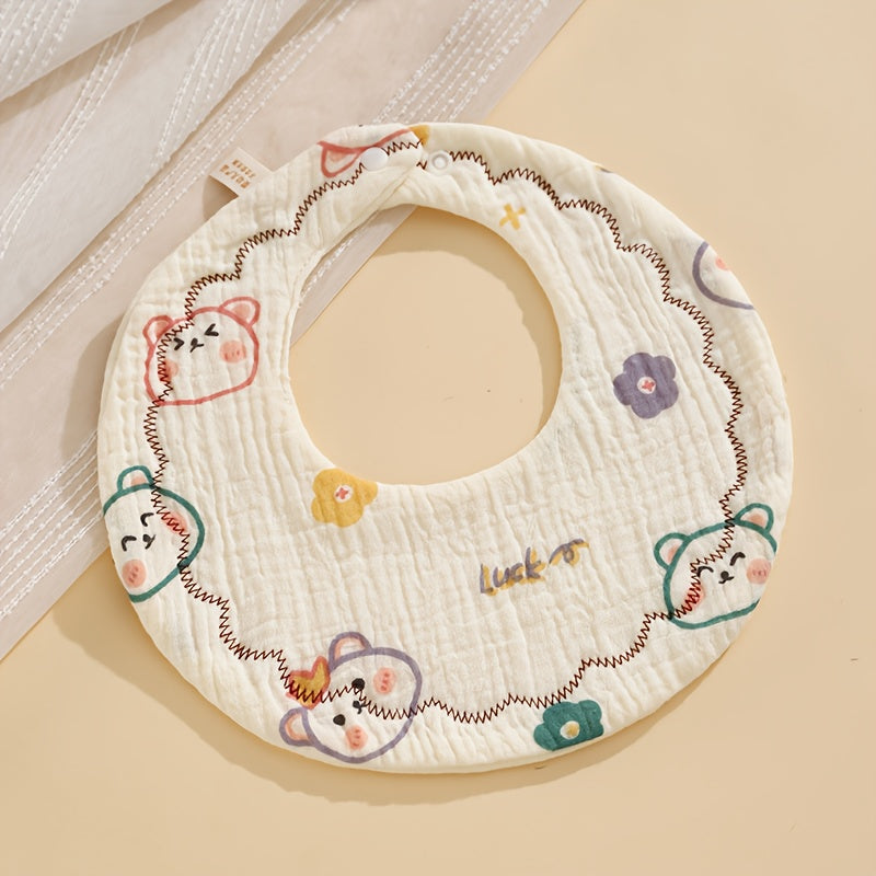 Bavoirs pour bébé, bavoirs ronds à motif de dessin animé pour — Monptitlou