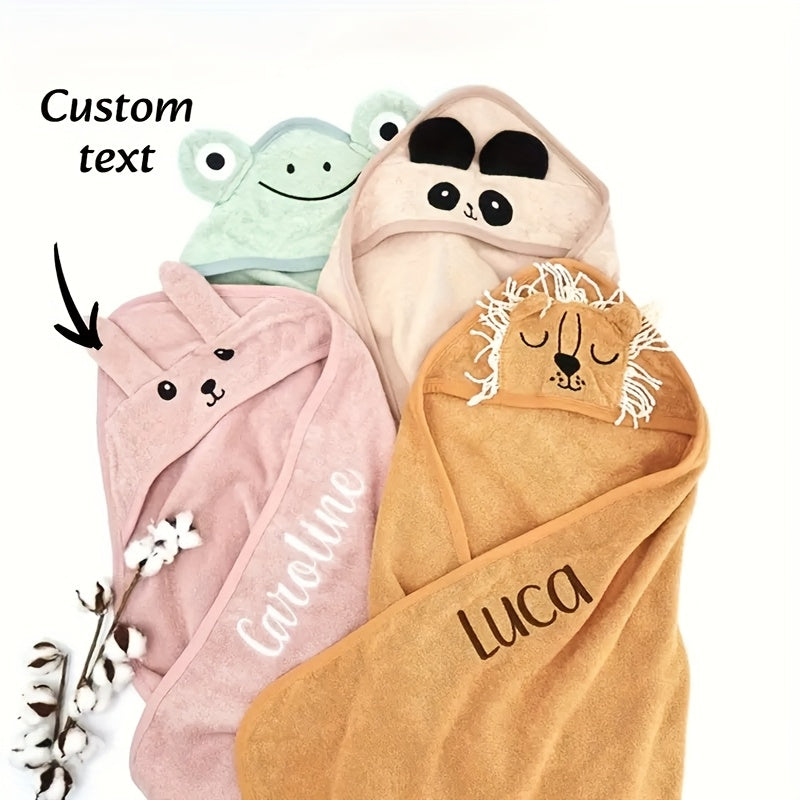 Serviette de bain à capuche personnalisée et mignonne avec motif de — Monptitlou