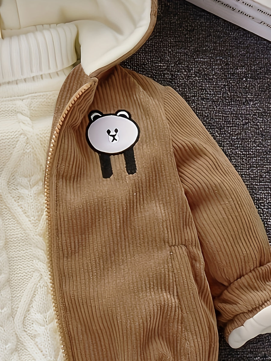 Veste à capuche pour enfants avec ours cartoon