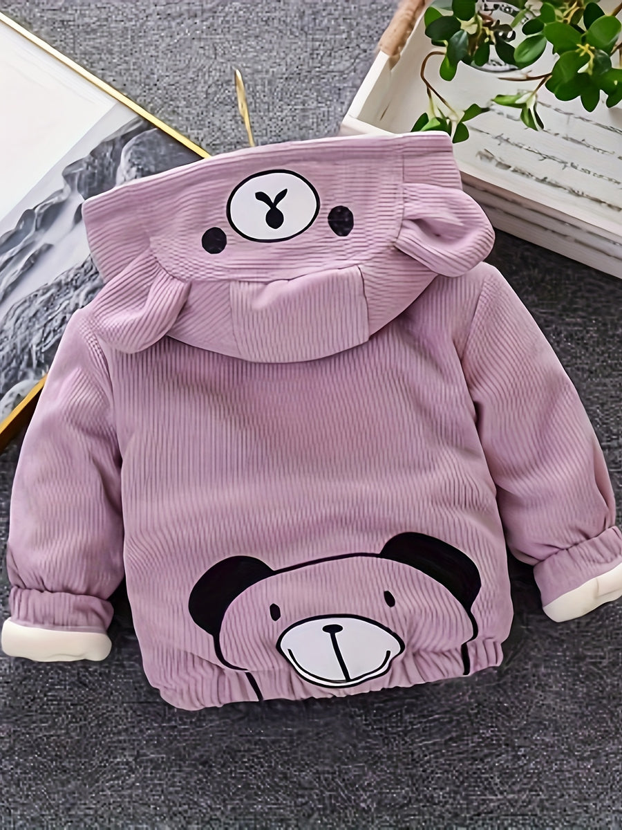 Veste à capuche pour enfants avec ours cartoon — Monptitlou