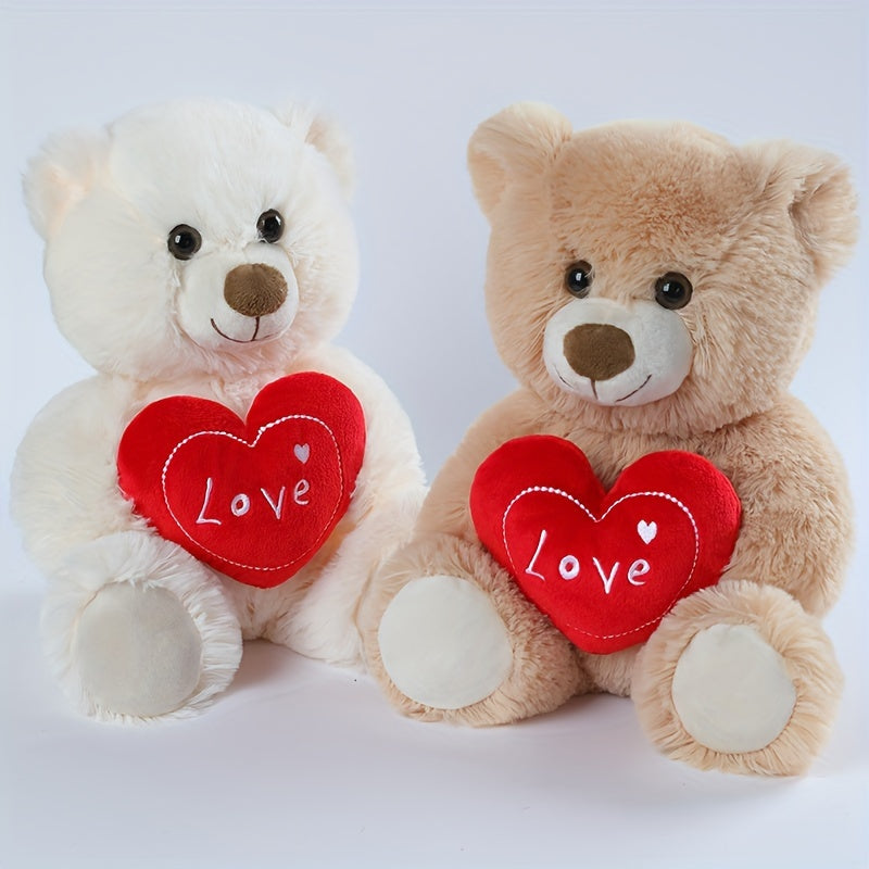 Ours en Peluche Cœur d'Amour de 26 cm / 10.23 pouces avec Ours et Chien — Monptitlou