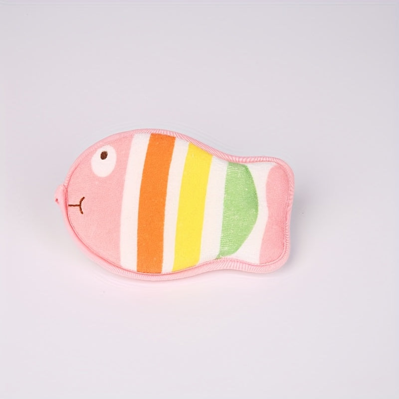 Éponge de bain bébé forme poisson animal cartoon douce pour la peau — Monptitlou