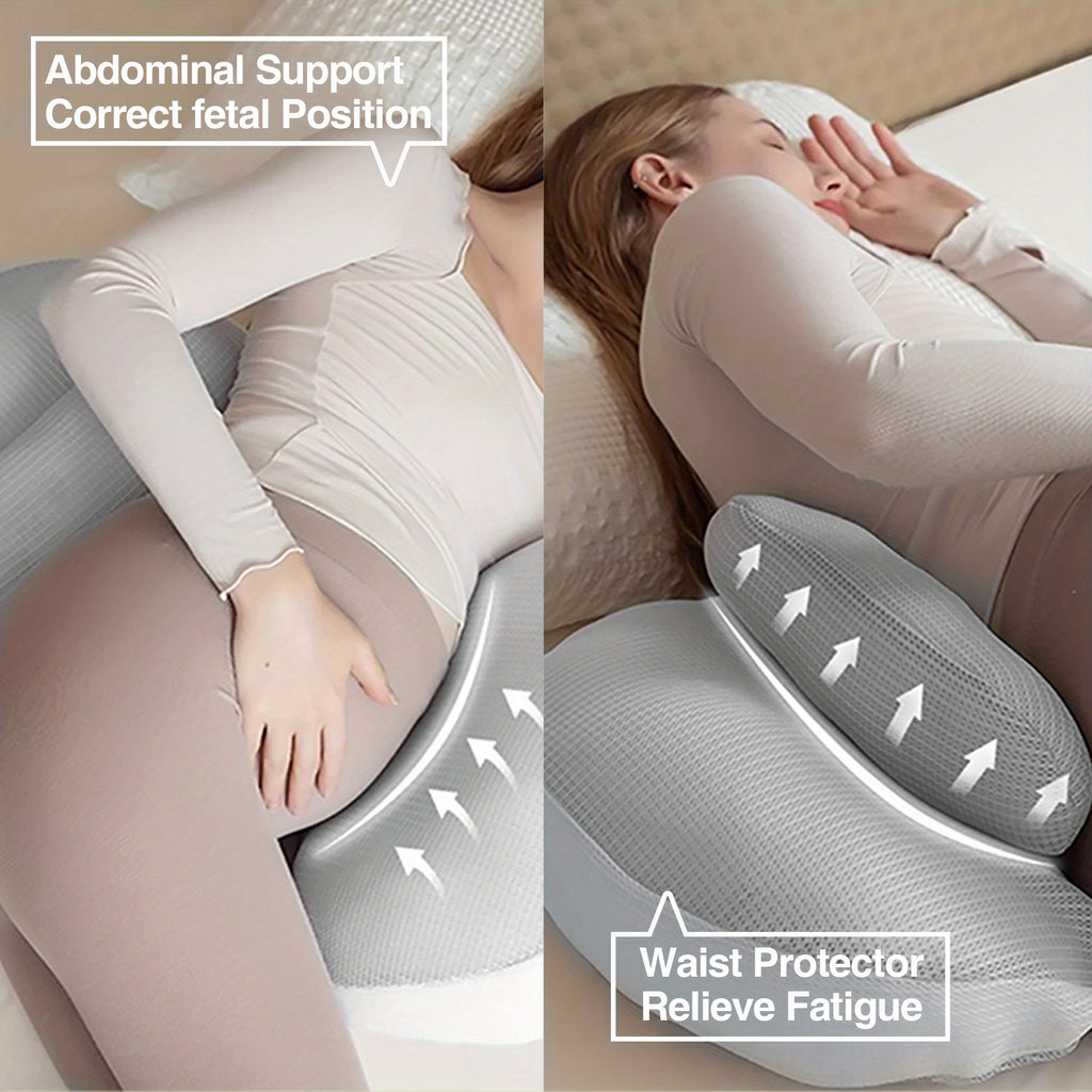 Oreiller de Maternité Ergonomique Ajustable 2-en-1 pour Dormir sur le — Monptitlou