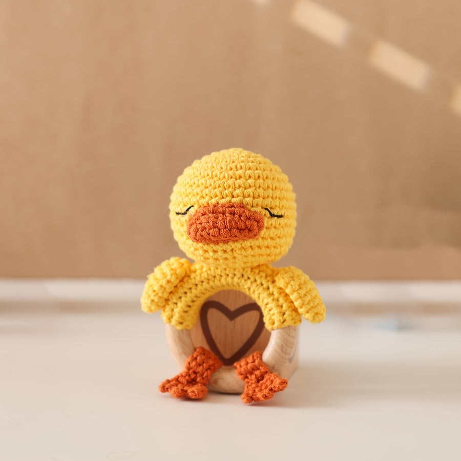 Objet de confort, Petite canette jaune, Clochette intégrée, Mignon 3D — Monptitlou
