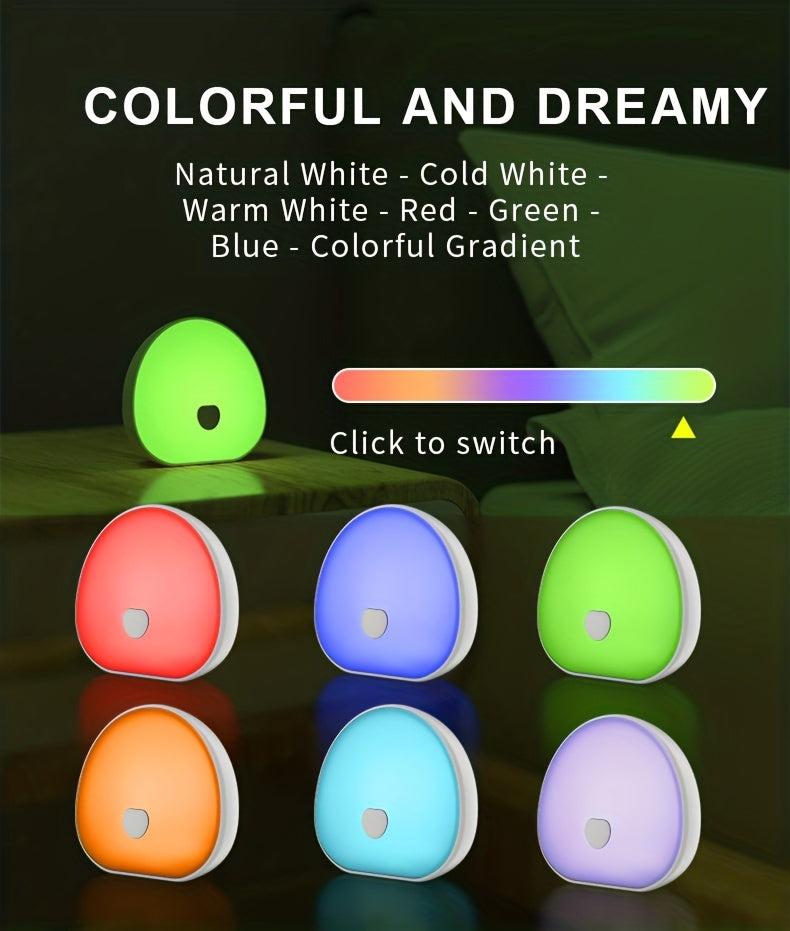 JSCHWIN Lampe de Nuit Moderne RGB à Changement de Couleur avec — Monptitlou