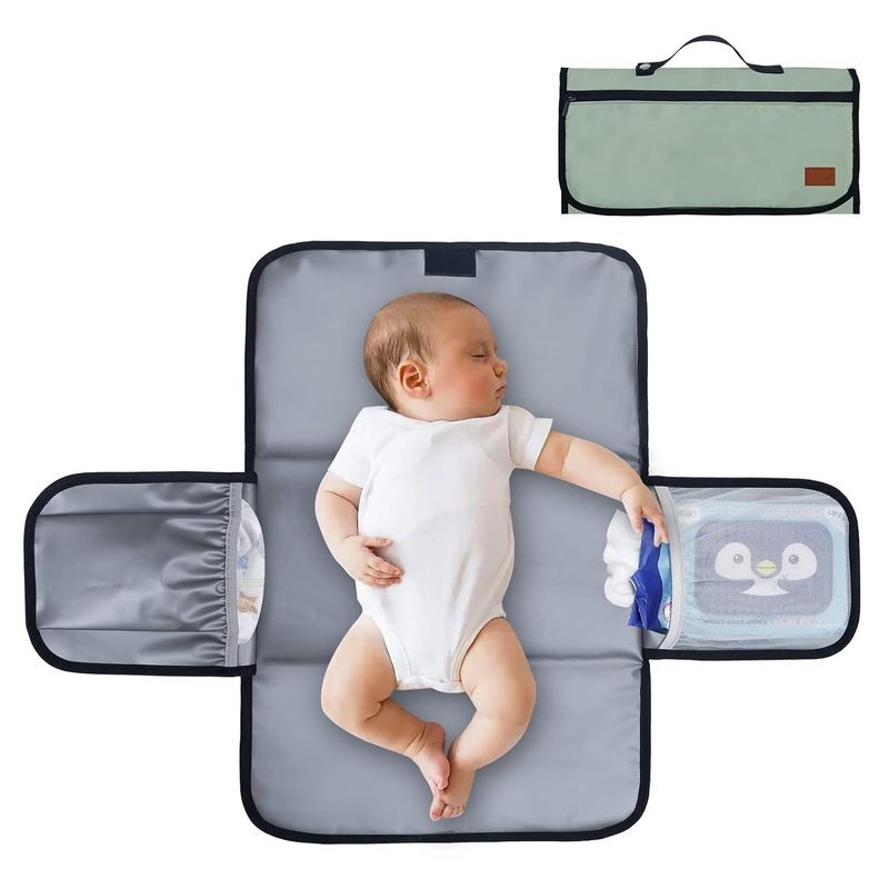 Station à langer de voyage deluxe avec coussin imperméable — Monptitlou