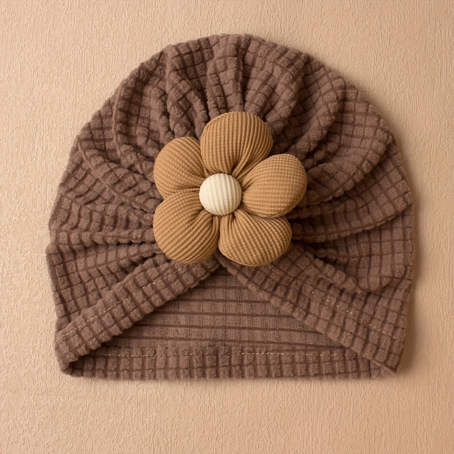 1/2/3 pièces Chapeau Turban à Rayures et Fleurs, Chaud, Confortable — Monptitlou