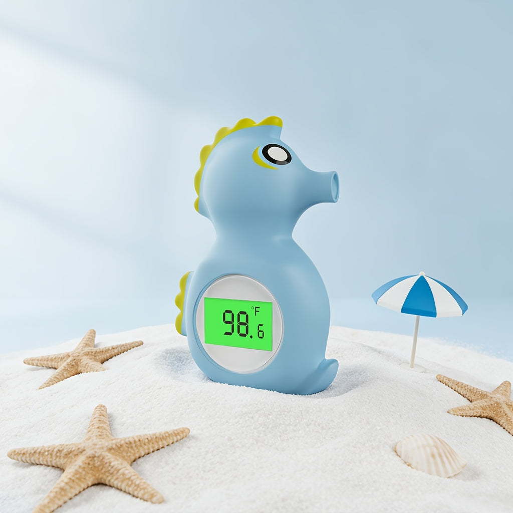Thermomètre de bain flottant, modèle hippocampe, avec alerte — Monptitlou