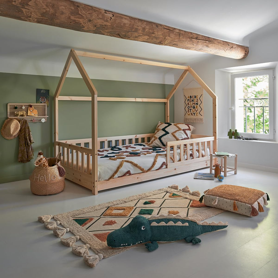 Lit cabane Enfant - Bois 80x160cm, photo 14