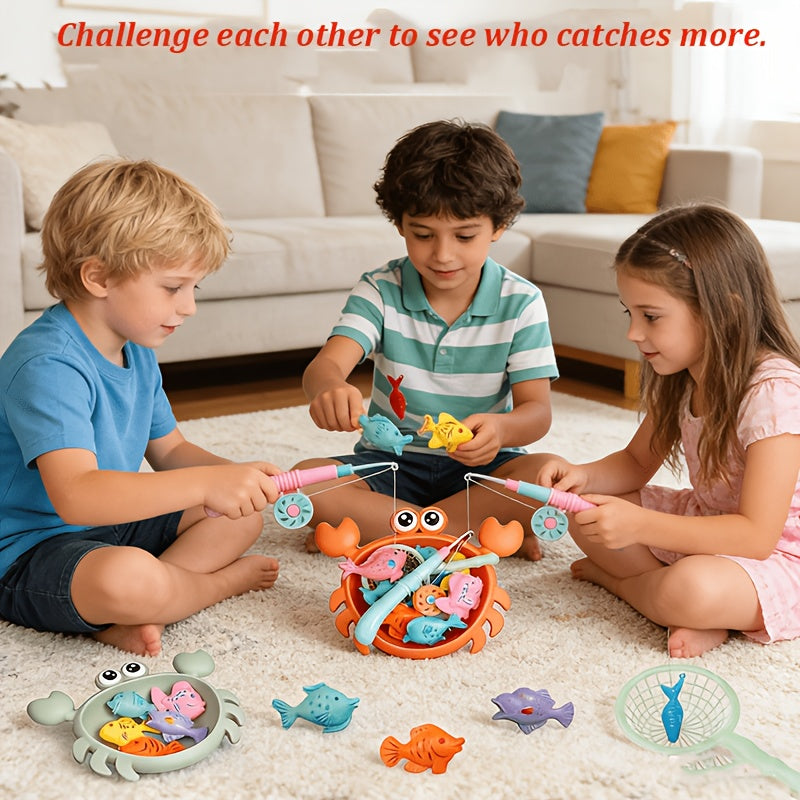 Lot de jouet magnétique de pêche au crabe pour enfants, été — Monptitlou