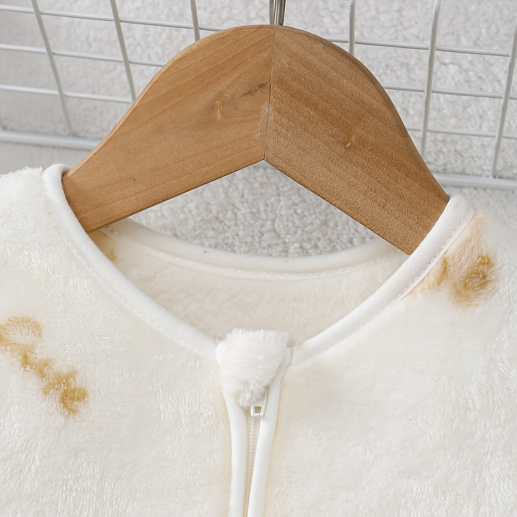 Ours Étoile Manches Longues Flanelle Polaire Fermeture Éclair Double — Monptitlou