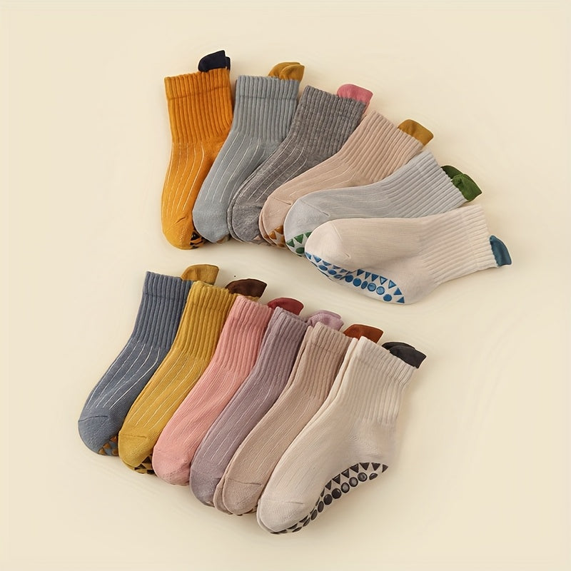 Paires de chaussettes toutes saisons pour enfants, antidérapantes — Monptitlou