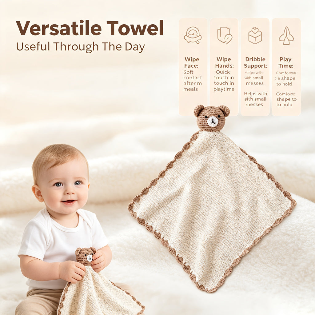 Serviette pour bébé avec motif de dessin animé apaisant — Monptitlou