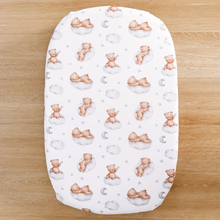 1 Housse de lit de bébé douce en tissu polyester — Monptitlou