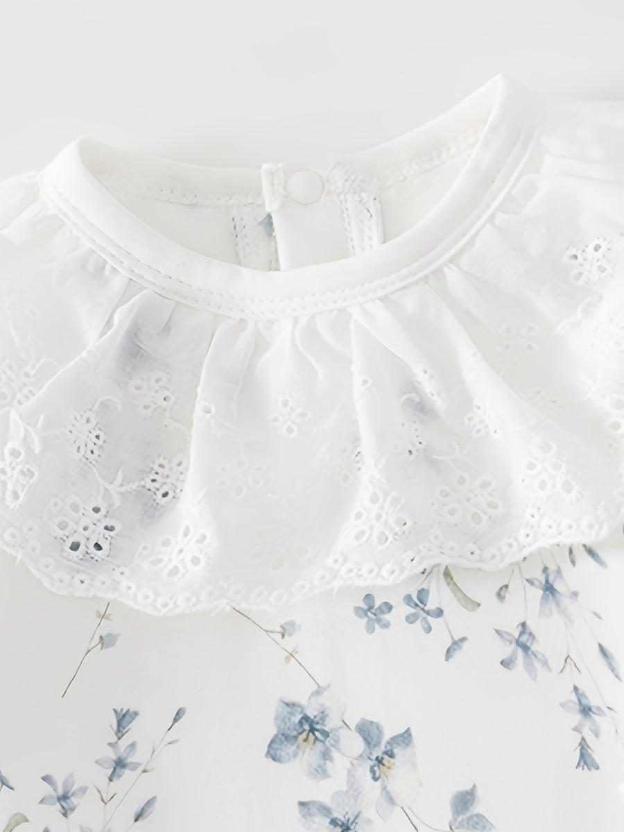 Nouvelle Arrivée Printemps Barboteuse à Manches Longues en Pur Coton