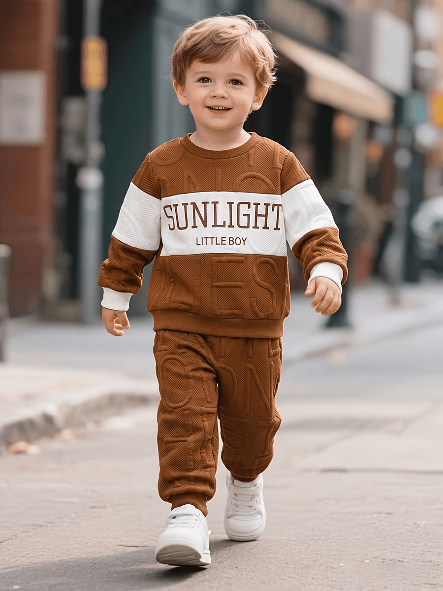 Ensemble deux pièces pour garçons comprenant un sweat à capuche doublé — Monptitlou