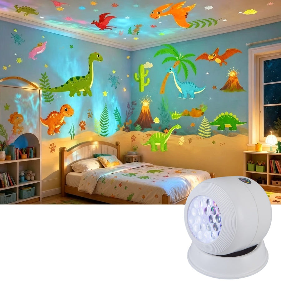 Lampe de projection LED Dinosaures Rotatifs Dynamiques — Monptitlou