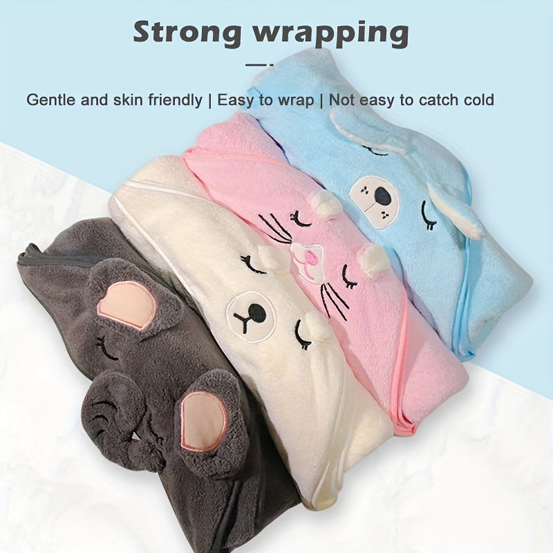 Serviette de bain à capuche pour enfants, 1 pièce/2 pièces — Monptitlou