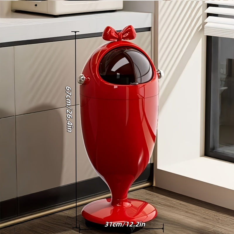 Poubelle créative en forme de verre à vin avec couvercle — Monptitlou Image