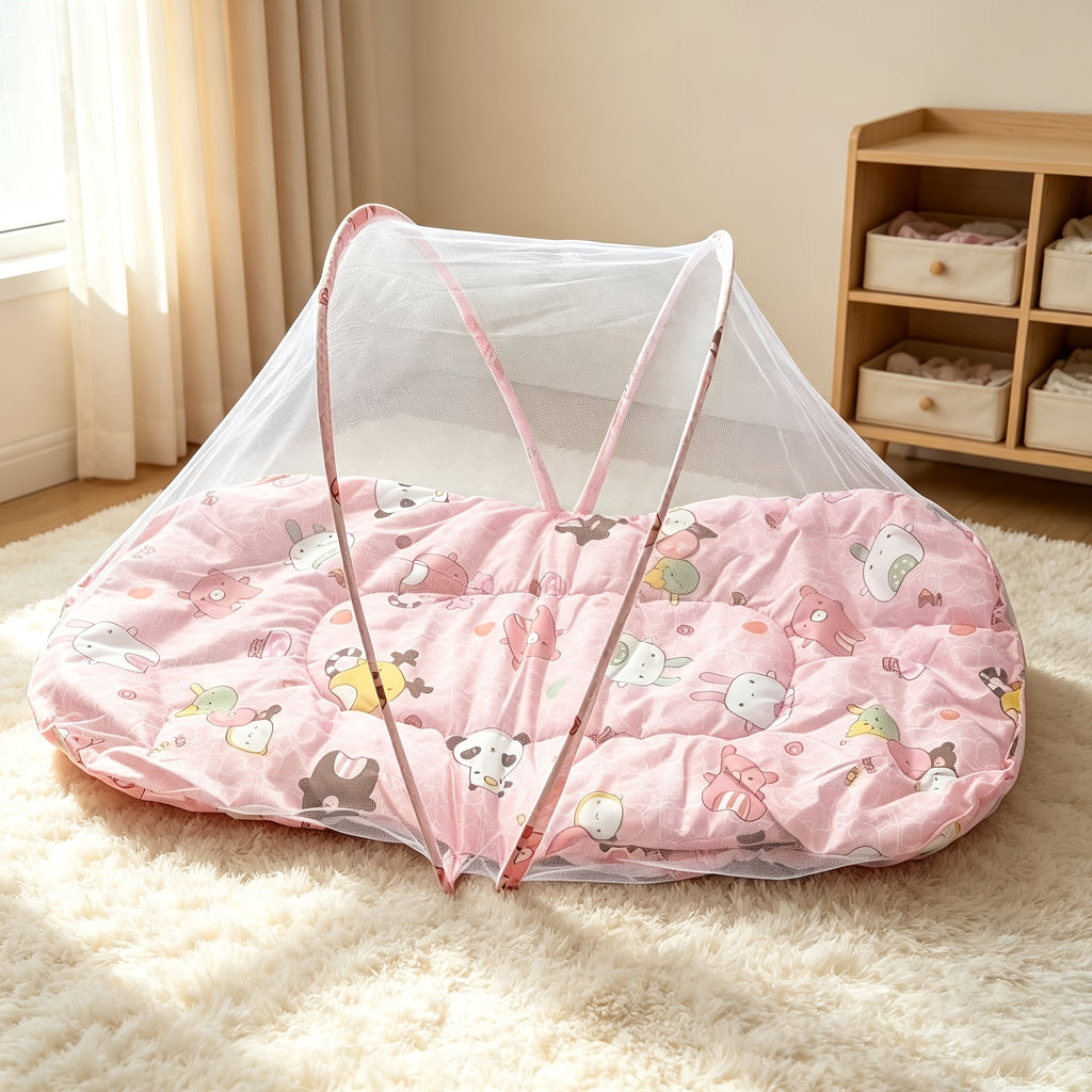 Lit Pliant Anti-Moustique pour Bébé avec Petit Coussin — Monptitlou