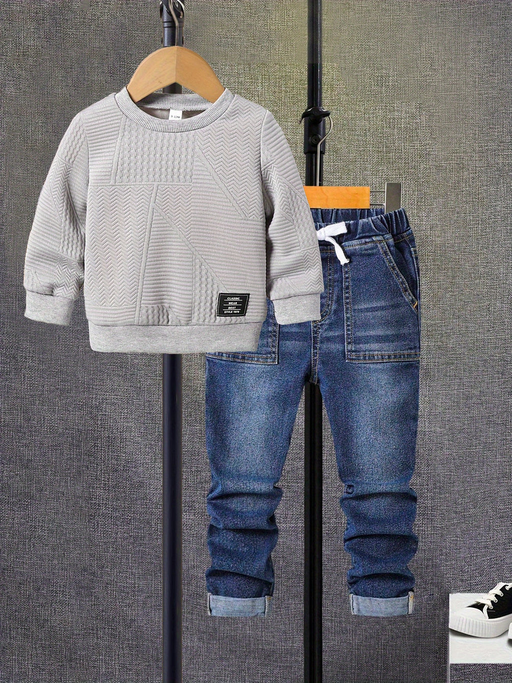 Ensemble sweat à capuche et jean pour garçon, 2 pièces — Monptitlou