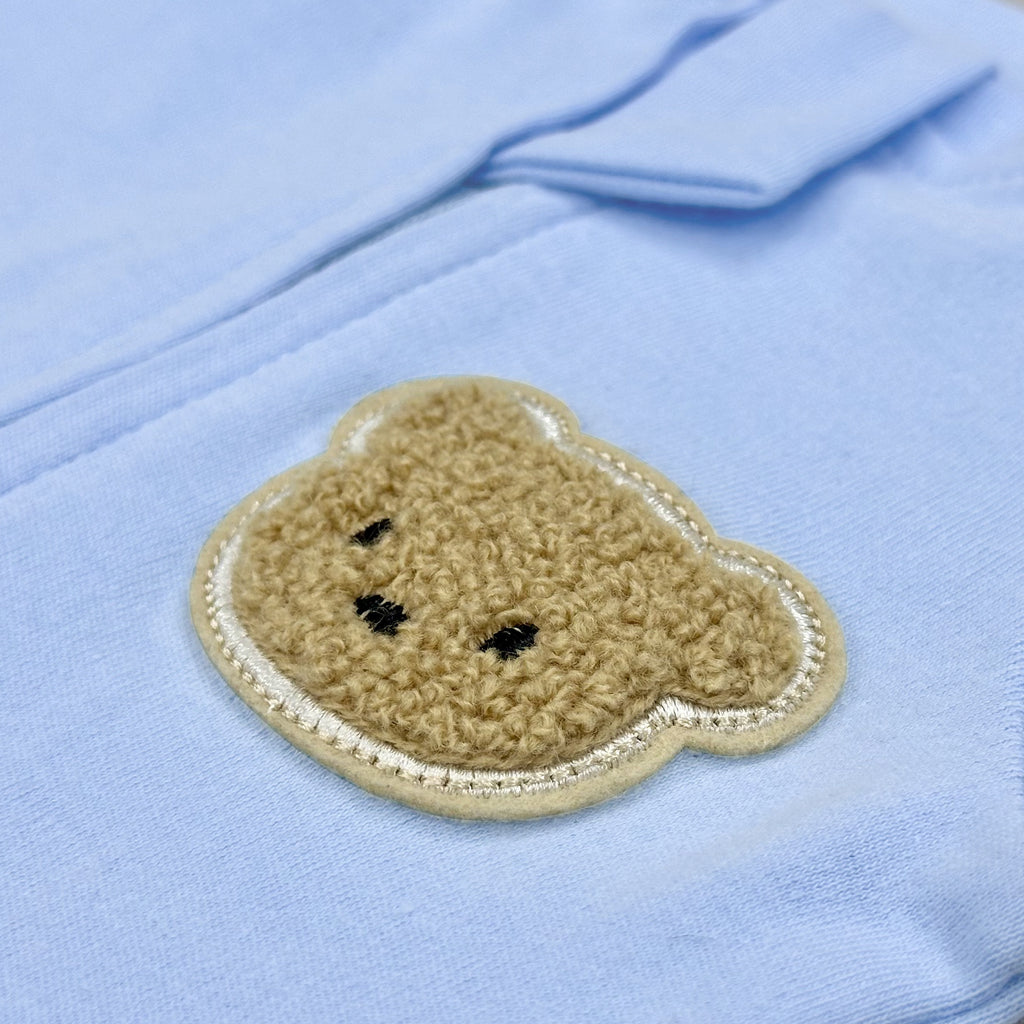 (Aléatoire 1pc) Barboteuse Bébé Double Fermeture Éclair Manches Longues — Monptitlou