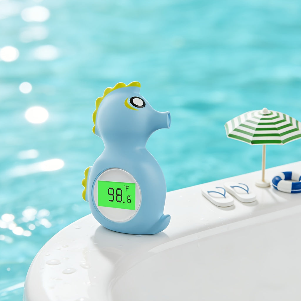 Thermomètre de bain flottant, modèle hippocampe, avec alerte — Monptitlou