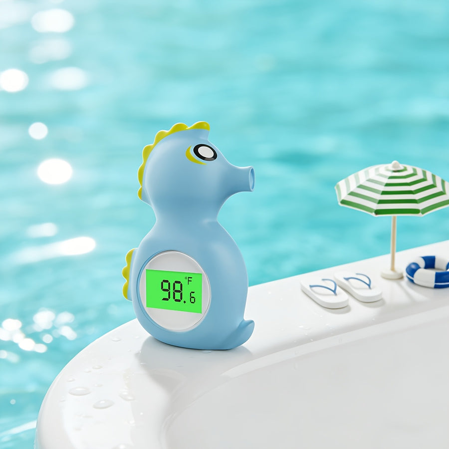 Thermomètre de bain flottant, modèle hippocampe, avec alerte — Monptitlou