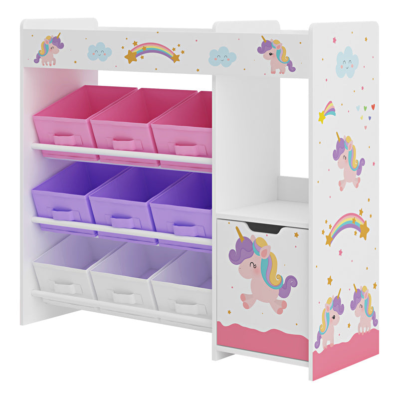 Étagère pour enfants 'Søndreland avec une seule porte d'armoire et 9 — Monptitlou
