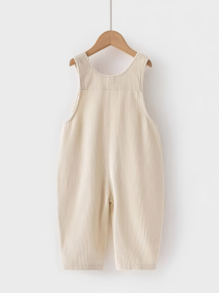 Salopette Bébé Printemps et Automne Fille Style Étranger Velours Côtelé — Monptitlou