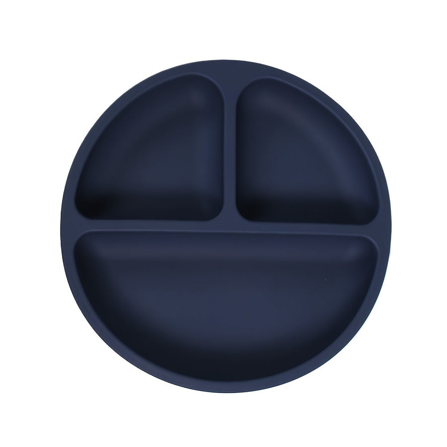 Assiettes à ventouse pour bébés, en silicone avec couvercle — Monptitlou