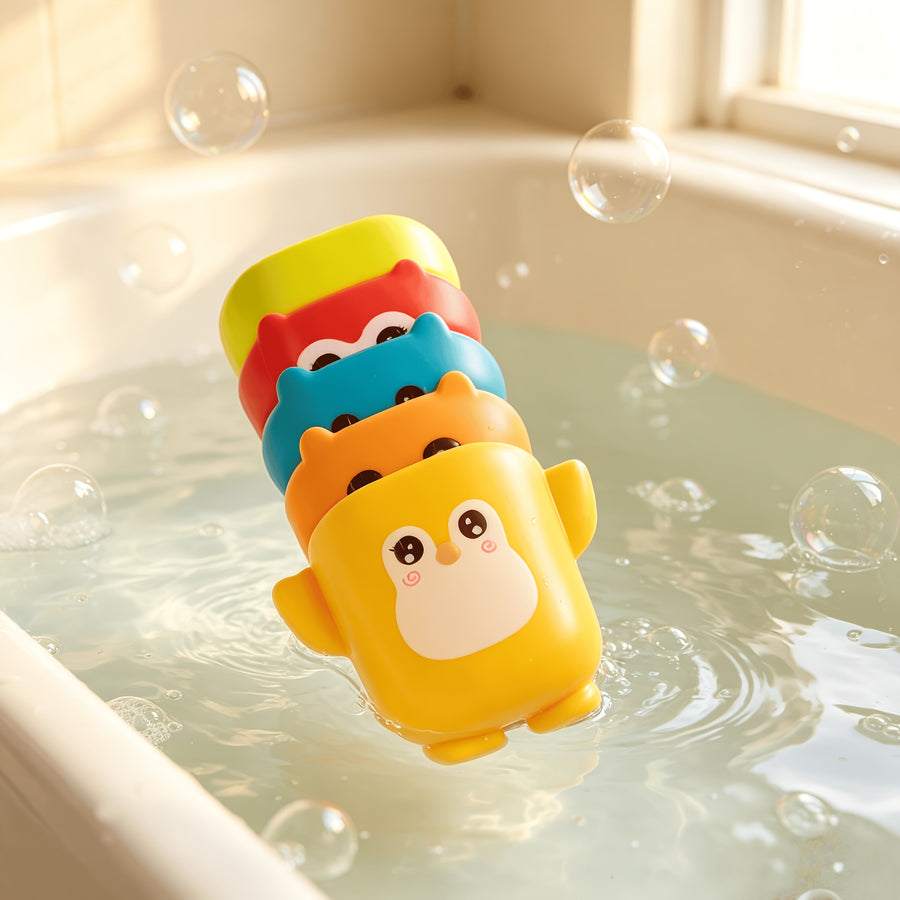 Gobelets de rangement colorés avec dessins animés et ventouses pour — Monptitlou