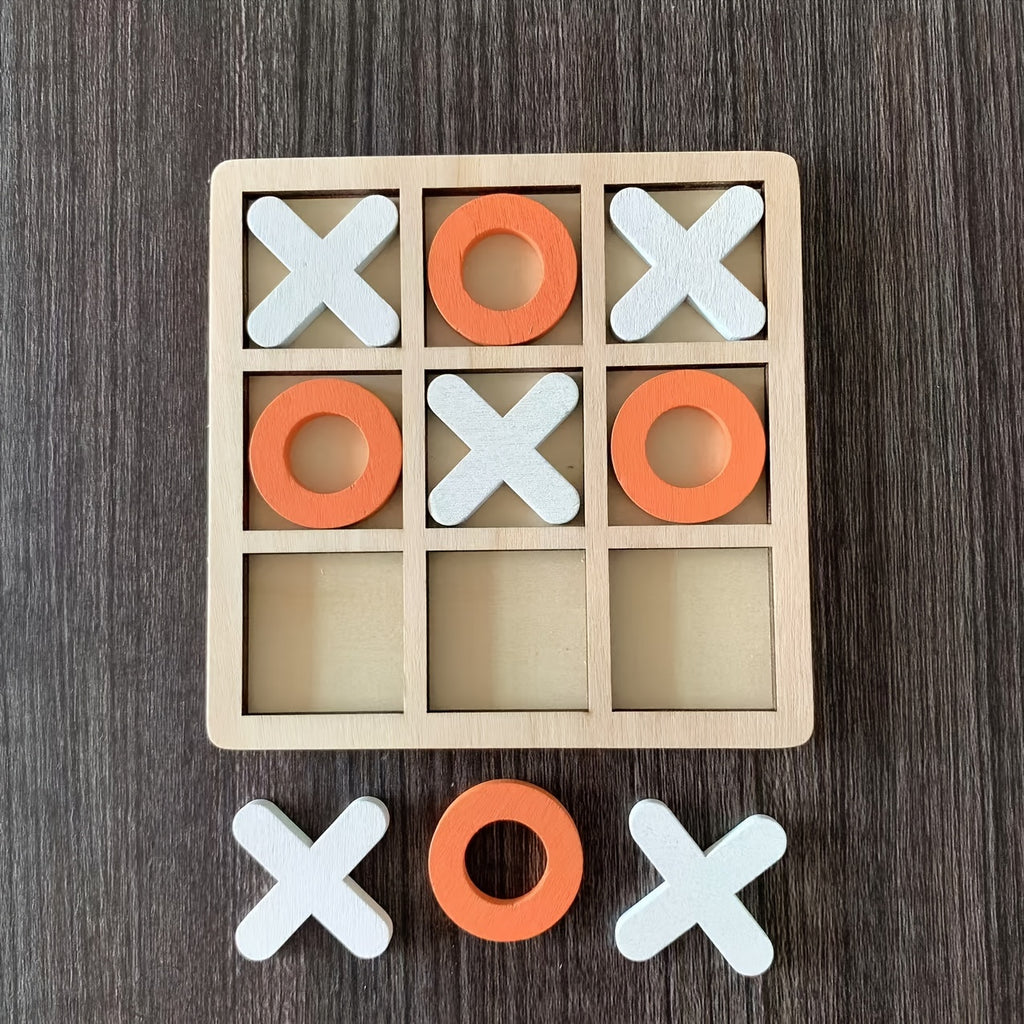 Jeu de morpion en bois pour enfants — Monptitlou
