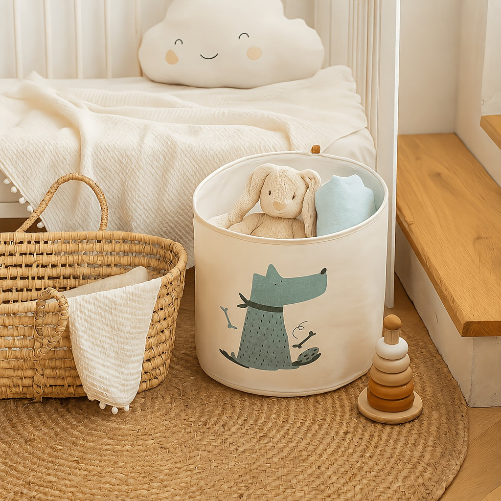 Panier de rangement pour couches avec motif d'animaux mignons — Monptitlou