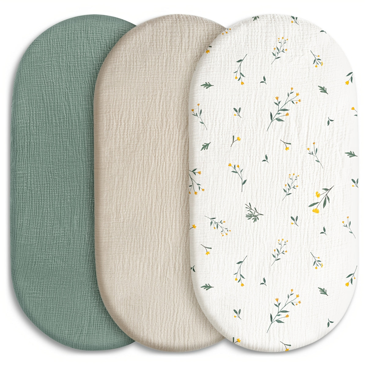 Parure de drap-housse 3 pièces 100 % coton pour lit bébé — Monptitlou Image