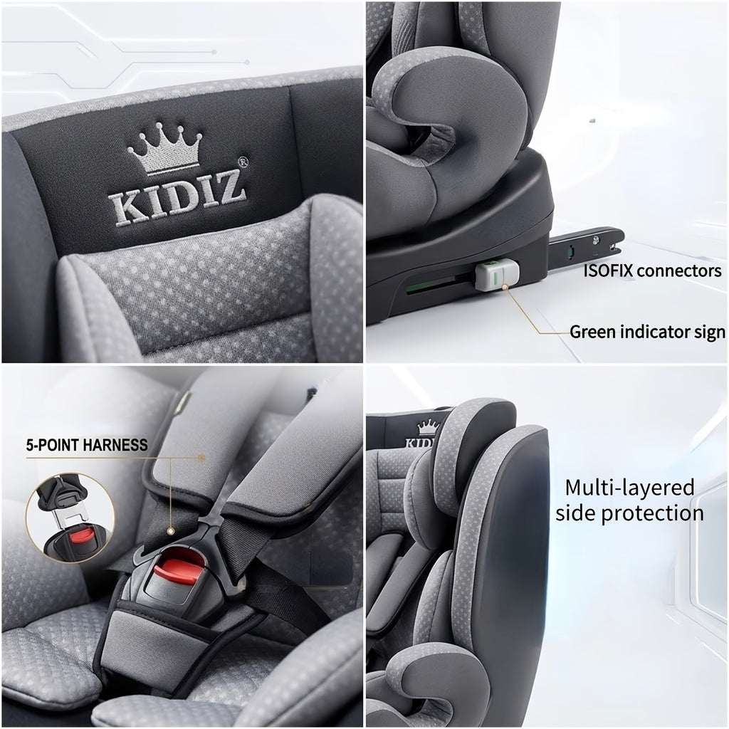 Siège auto I-Size 76-105 cm, ISOFIX et Top Tether
