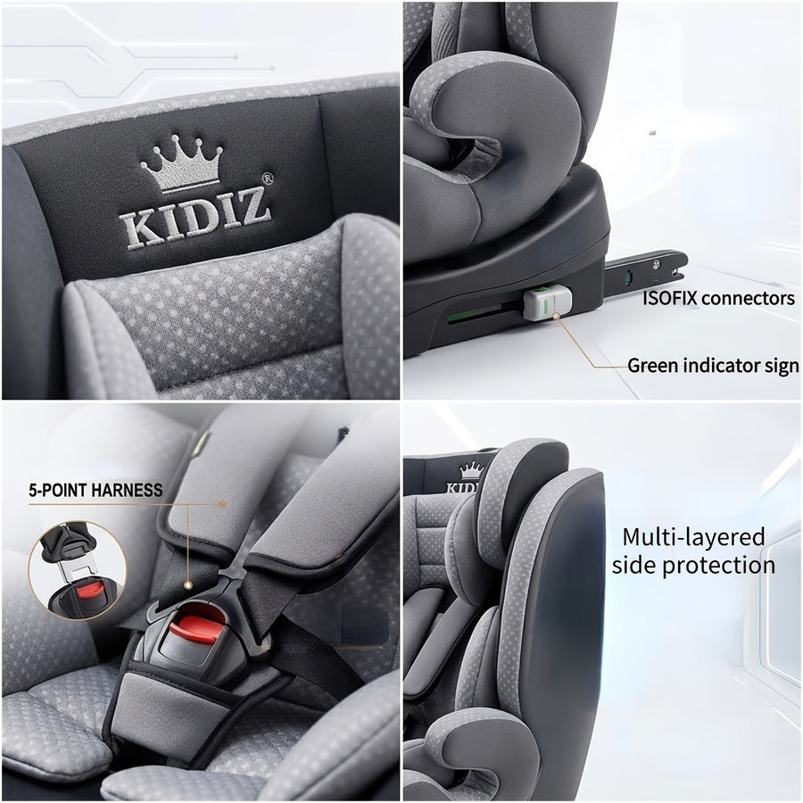 Siège auto I-Size 76-105 cm, ISOFIX et Top Tether