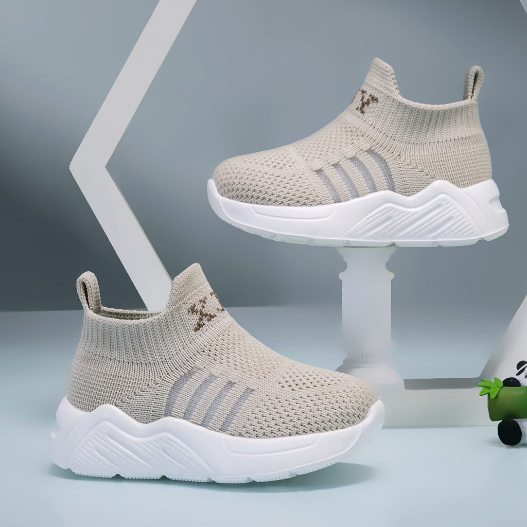 Chaussures Légères Décontractées Athlétiques, Motif Rayé et Ouverture Élastique, Légères et Respirantes, Semelle Intérie