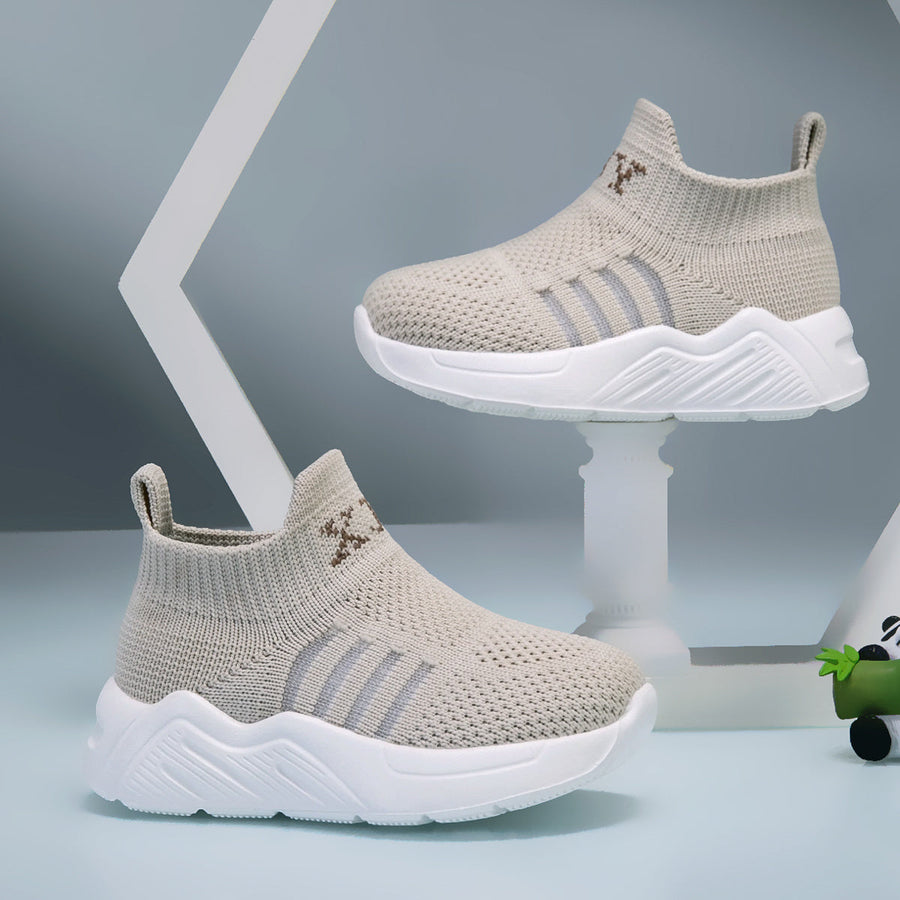 Chaussures Légères Décontractées Athlétiques, Motif Rayé et Ouverture Élastique, Légères et Respirantes, Semelle Intérie