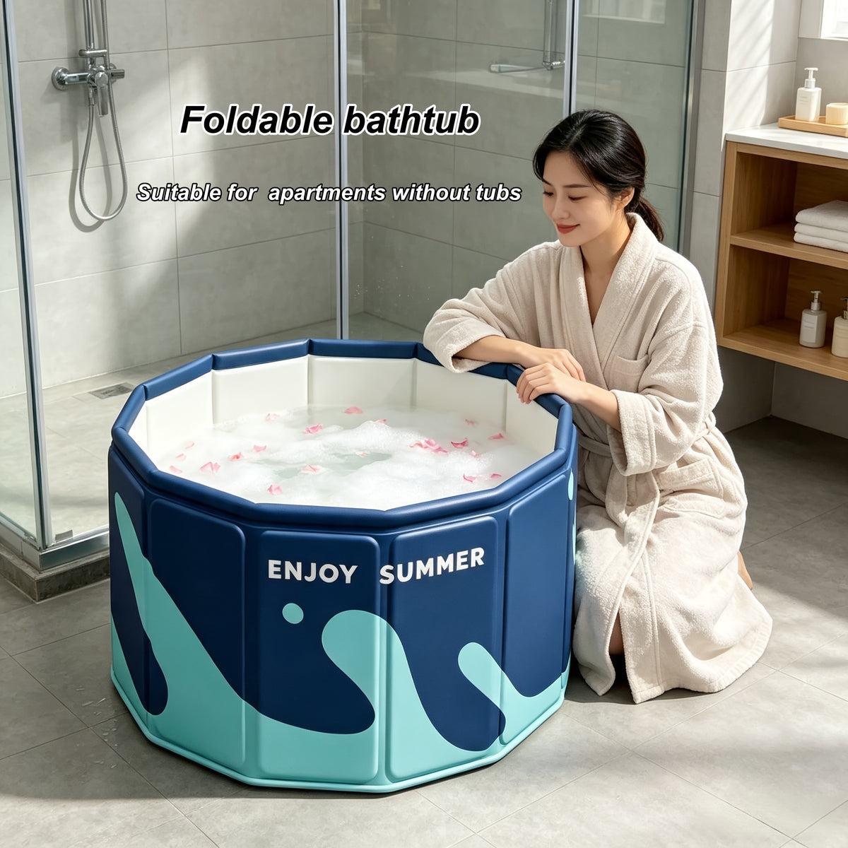 Baignoire spacieuse de grande taille 35,43 pouces — Monptitlou Image