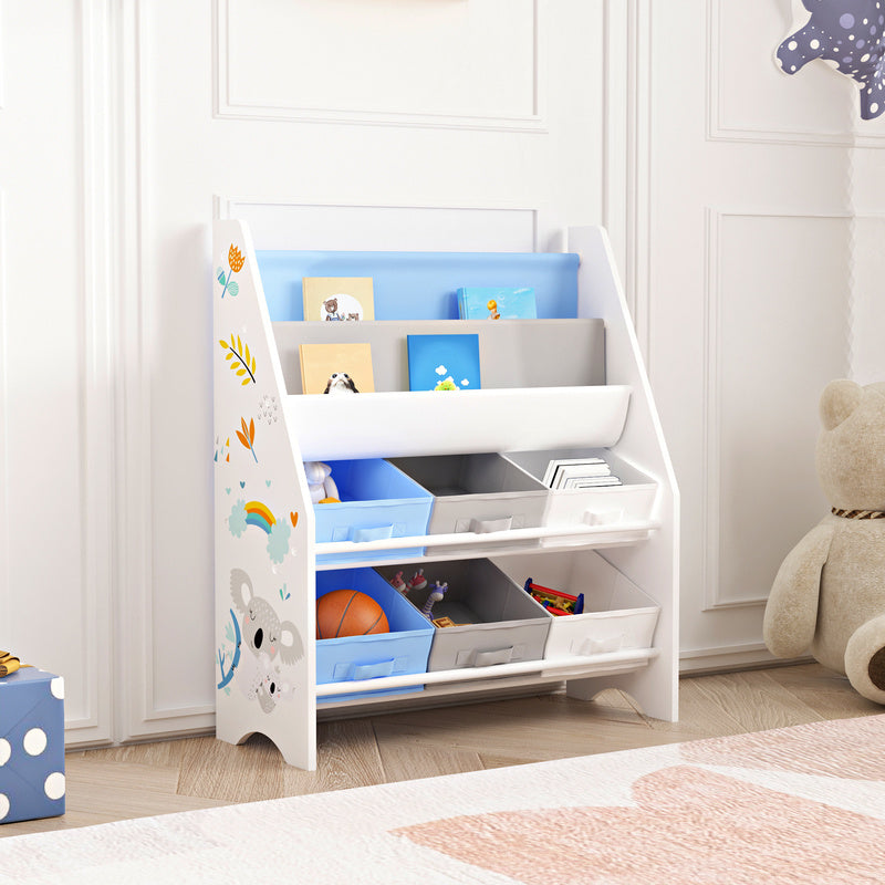 Étagère pour enfants 'Ponteceso' avec 2 compartiments de rangement et 6 — Monptitlou