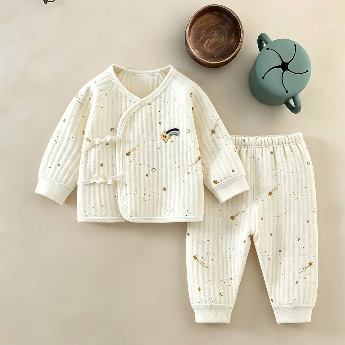 Ensemble 2 pièces d'hiver chaud pour nouveau-nés (garçons et filles) — Monptitlou Image