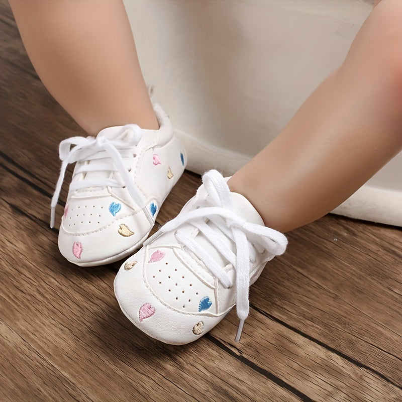 Baskets décontractées pour garçons en PU avec étoiles brodées