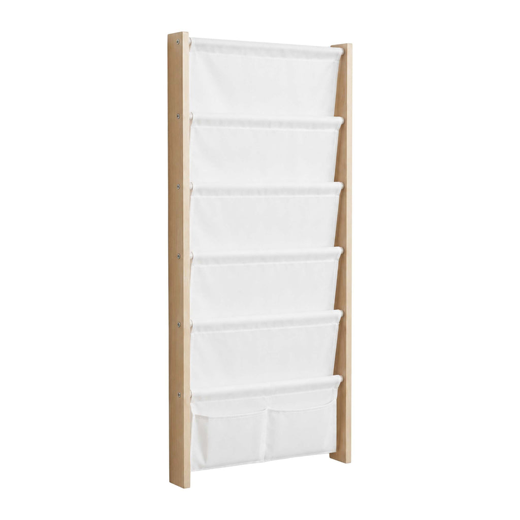 Étagère à livres « 7 poches » blanche - (L)44.5 x (H)118 x (P)6 cm — Monptitlou