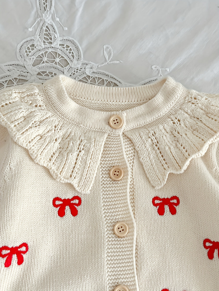 [Cardigan bébé fille] Cardigan tricoté pour bébé fille — Monptitlou