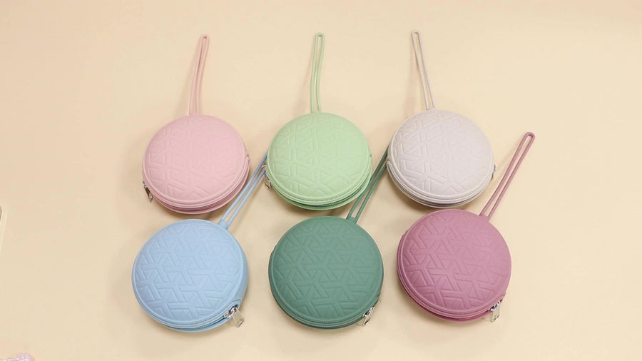 Étui à sucette en silicone rayé, pochette de rangement portable multifonctionnelle, peut contenir des anneaux de dentiti